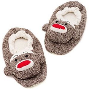 BNWT kids sock monkey slippers 11-13